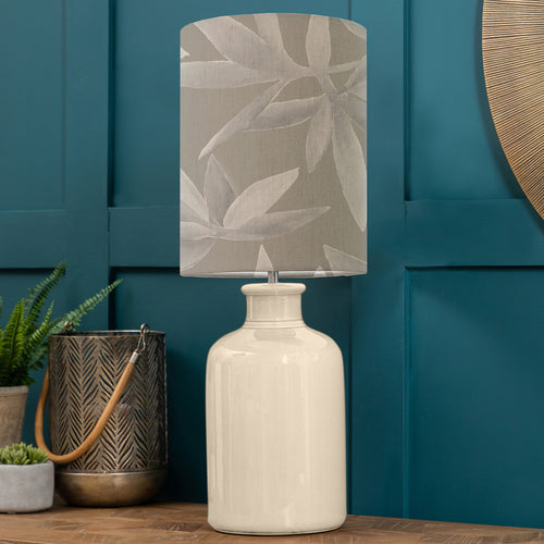 Floral Cream Lighting - Elspeth  & Silverwood Anna  Complete Table Lamp Cream/Snow Additions
