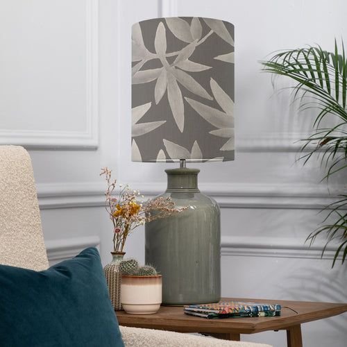 Floral Grey Lighting - Elspeth  & Silverwood Anna  Complete Table Lamp Grey/Frost Additions