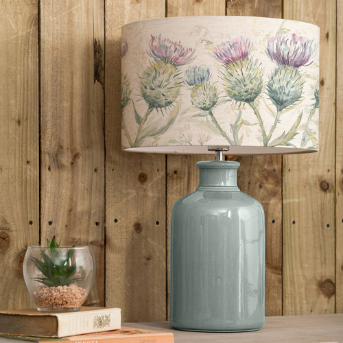 Floral Blue Lighting - Thistle Glen Eva & Elspeth Complete Table Lamp Duck/Linen Voyage Maison