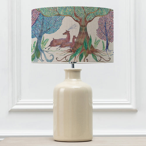 Animal Cream Lighting - Willow Woods Eva & Elspeth Complete Table Lamp Cream/Linen Voyage Maison