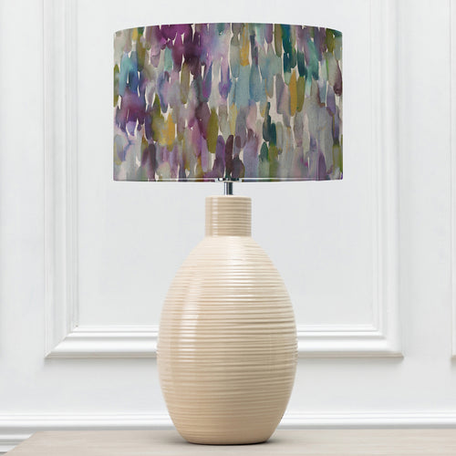 Abstract Cream Lighting - Azima Eva & Epona Complete Table Lamp Cream/Indigo Voyage Maison