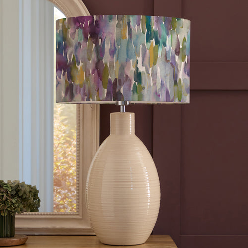 Abstract Cream Lighting - Azima Eva & Epona Complete Table Lamp Cream/Indigo Voyage Maison