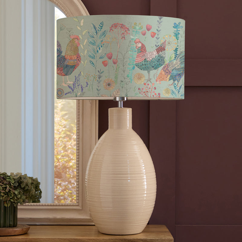 Animal Cream Lighting - Bilbury Flock Eva & Epona Complete Table Lamp Cream/Robins Egg Voyage Maison