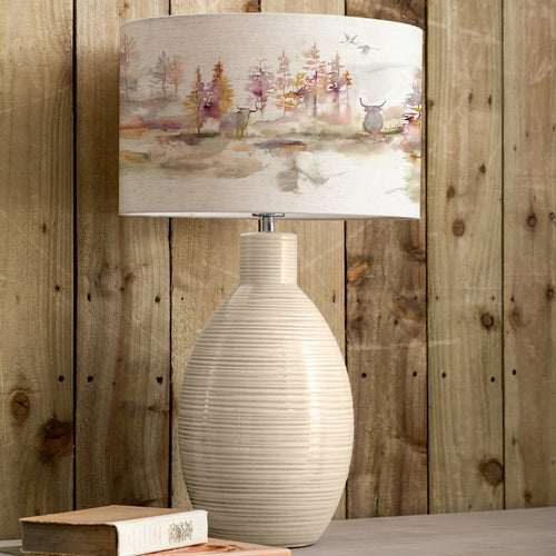 Animal Cream Lighting - Epona  & Caledonian Forest Eva  Complete Table Lamp Cream/Linen Voyage Maison