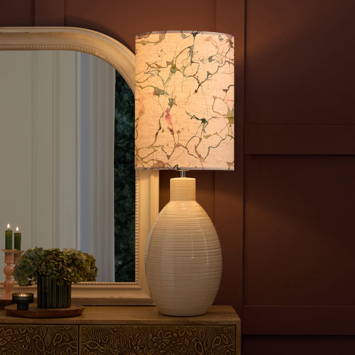 Abstract Cream Lighting - Carrara Anna & Epona Complete Table Lamp Cream/Meadow Additions