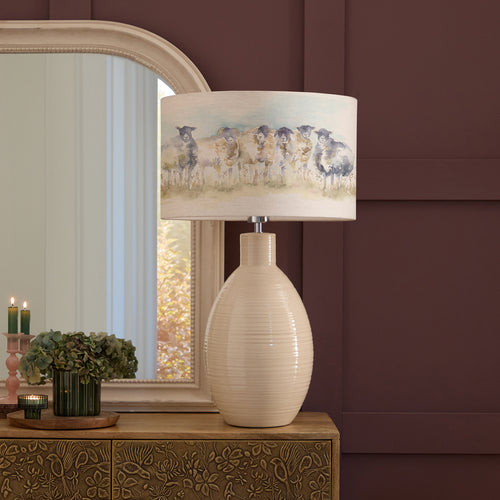 Animal Cream Lighting - Come By Eva & Epona Complete Table Lamp Cream/Linen Voyage Maison