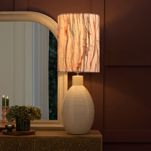 Abstract Cream Lighting - Falls Anna & Epona Complete Table Lamp Cream/Ironstone Additions