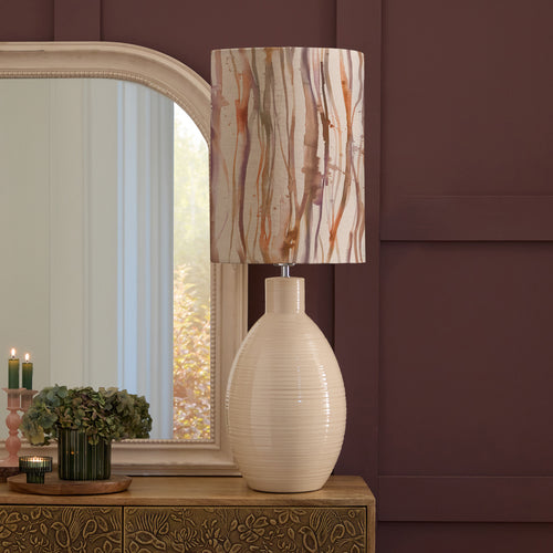 Abstract Cream Lighting - Falls Anna & Epona Complete Table Lamp Cream/Ironstone Additions