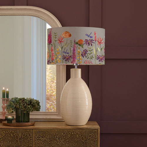 Floral Cream Lighting - Florabunda Eva & Epona Complete Table Lamp Cream/Russet Voyage Maison