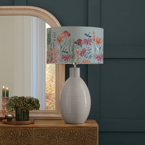 Floral Blue Lighting - Florabunda Eva & Epona Complete Table Lamp Duck/Cornflower Voyage Maison