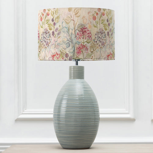 Floral Blue Lighting - Hedgerow Eva & Epona Complete Table Lamp Duck/Linen Voyage Maison