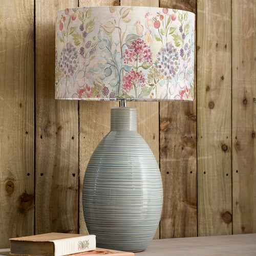 Floral Blue Lighting - Epona  & Hedgerow Eva  Complete Table Lamp Duck/Linen Voyage Maison