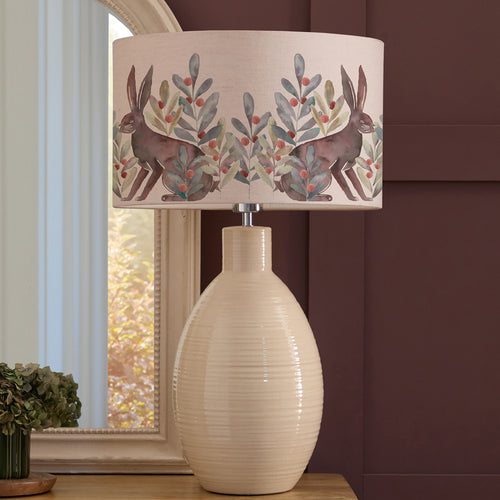 Animal Cream Lighting - Kensuri Eva & Epona Complete Table Lamp Cream/Mulberry Voyage Maison