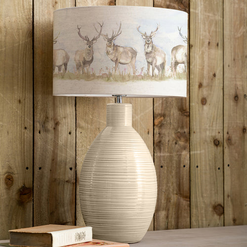 Animal Cream Lighting - Epona  & Moorland Stag Eva  Complete Table Lamp Cream/Linen Voyage Maison