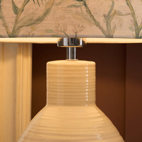 Floral Cream Lighting - Thistle Glen Eva & Epona Complete Table Lamp Cream/Linen Voyage Maison