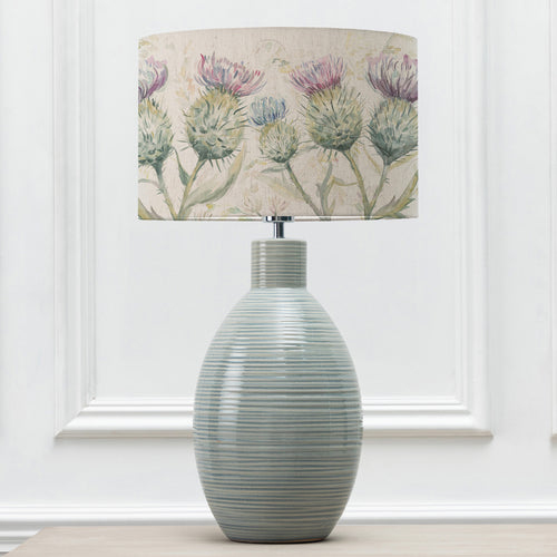 Floral Blue Lighting - Epona  & Thistle Glen Eva  Complete Table Lamp Duck/Linen Voyage Maison
