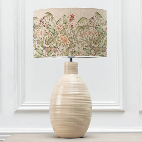 Jungle Green Lighting - Topical Utopia Eva & Epona Complete Table Lamp Cream/Lotus Voyage Maison