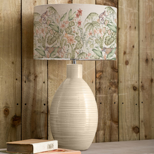 Jungle Green Lighting - Topical Utopia Eva & Epona Complete Table Lamp Cream/Lotus Voyage Maison