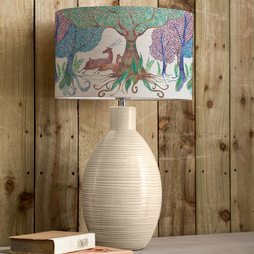 Animal Cream Lighting - Willow Woods Eva & Epona Complete Table Lamp Cream/Linen Voyage Maison