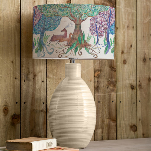 Animal Cream Lighting - Epona  & Willow Woods Eva  Complete Table Lamp Cream/Linen Voyage Maison