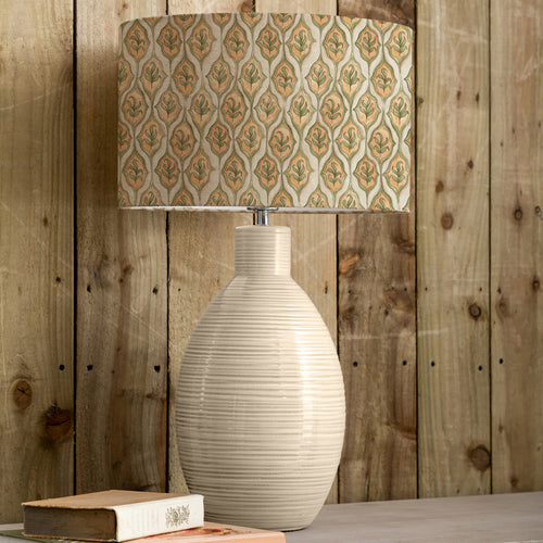 Geometric Orange Lighting - Zephyr Eva & Epona Complete Table Lamp Cream/Lotus Voyage Maison