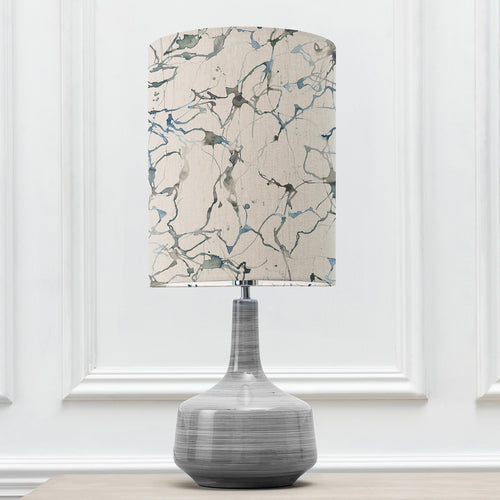 Abstract Grey Lighting - Eris  & Carrara Anna  Complete Table Lamp Slate/Frost Additions
