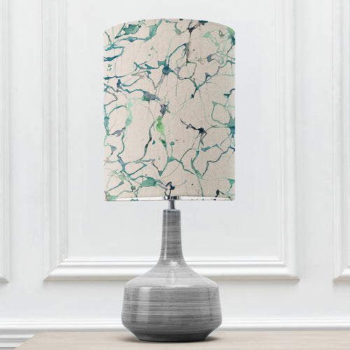 Abstract Grey Lighting - Eris  & Carrara Anna  Complete Table Lamp Slate/Ocean Additions