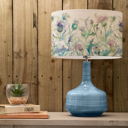 Floral Blue Lighting - Eris  & Cirsium Eva  Complete Table Lamp Cobalt/Damson Voyage Maison