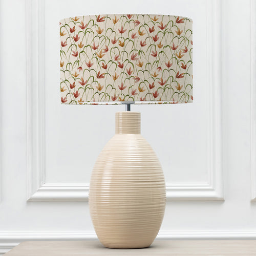 Floral Orange Lighting - Fresia Eva & Epona Complete Table Lamp Linen Voyage Maison