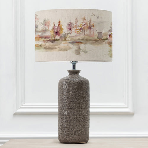 Animal Grey Lighting - Caledonian Forest Eva & Inopia Complete Table Lamp Grey/Linen Voyage Maison