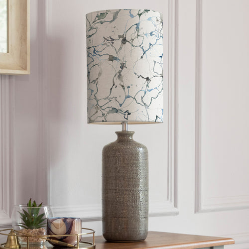 Abstract Grey Lighting - Carrara Anna & Inopia Complete Table Lamp Grey/Frost Additions