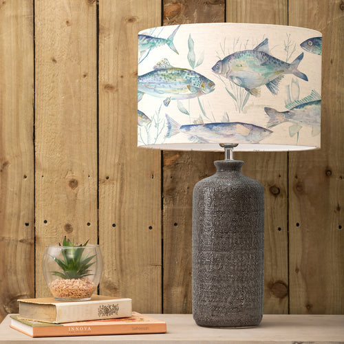 Animal Grey Lighting - Ives Waters Eva & Inopia Complete Table Lamp Grey/Marine Voyage Maison