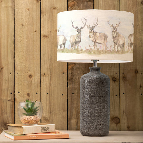 Animal Grey Lighting - Inopia   & Moorland Stag Eva  Complete Lamp Grey/Linen Voyage Maison