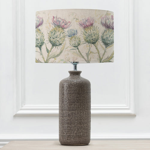 Floral Grey Lighting - Inopia   & Thistle Glen Eva  Complete Lamp Grey/Linen Voyage Maison