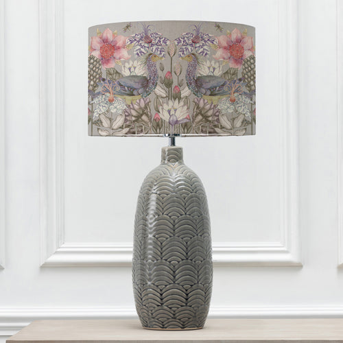 Floral Grey Lighting - Jadis  & Acanthis Eva  Complete Table Lamp Grey/Bronze Voyage Maison