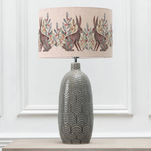 Animal Grey Lighting - Jadis  & Kensuri Eva  Complete Table Lamp Grey/Mulberry Voyage Maison