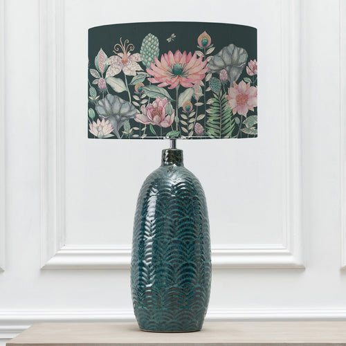 Floral Blue Lighting - Nesidora Eva & Jadis Complete Table Lamp Aqua/Emerald Voyage Maison