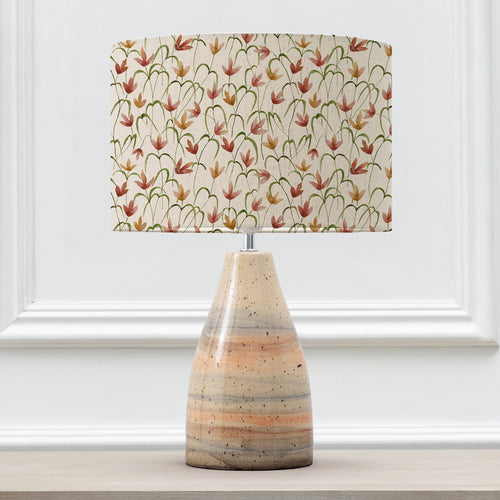 Floral Orange Lighting - Fresia Eva & Japura Complete Table Lamp Linen Voyage Maison