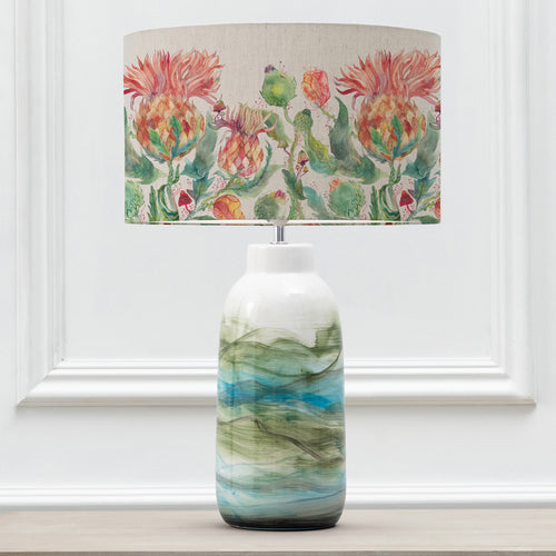 Floral Blue Lighting - Javary  & Enchanting Thistle Eva  Complete Table Lamp Mineral/Marigold Voyage Maison