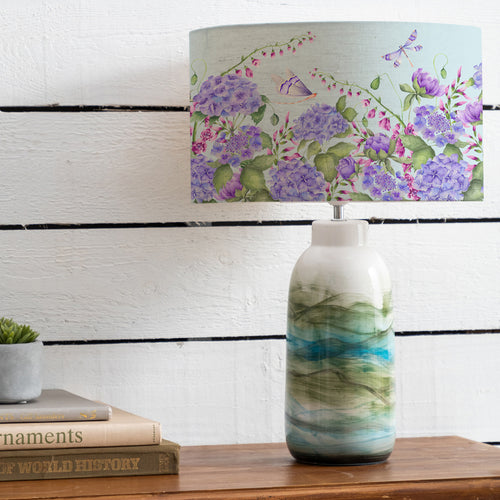 Floral Blue Lighting - Seraphina Eva & Javary Complete Table Lamp Duck Egg Voyage Maison