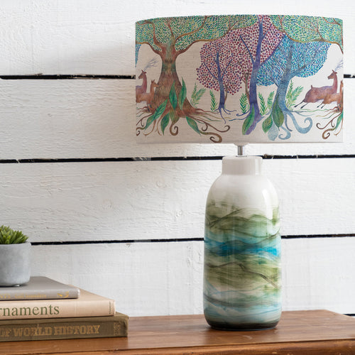 Animal Blue Lighting - Willow Woods Eva & Javary Complete Table Lamp Mineral/Linen Voyage Maison