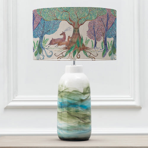 Animal Blue Lighting - Willow Woods Eva & Javary Complete Table Lamp Mineral/Linen Voyage Maison