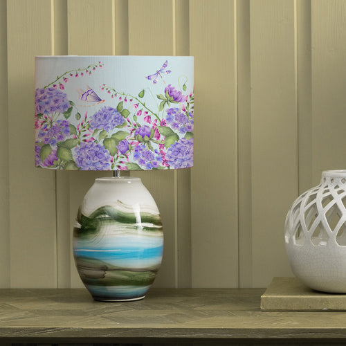 Floral Blue Lighting - Juruena & Seraphina Complete Table Lamp Duck Egg Voyage Maison