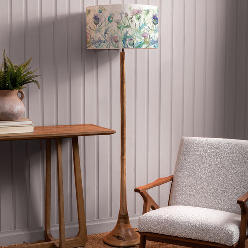 Floral Brown Lighting - Kinross  & Cirsium Eva  Complete Floor Lamp Mango/Damson Voyage Maison