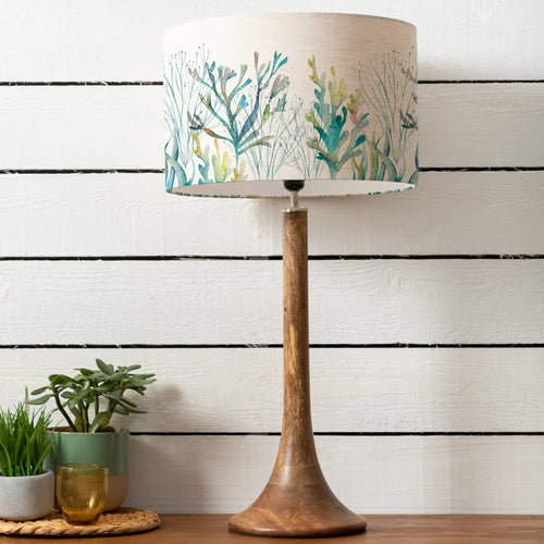 Abstract Brown Lighting - Kinross  & Coral Reef Eva  Complete Table Lamp Mango/Kelpie Voyage Maison