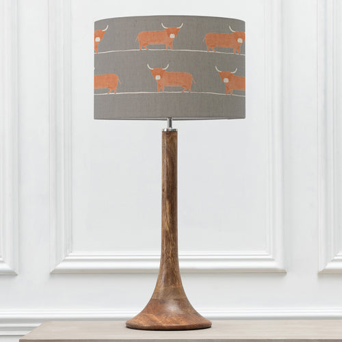 Animal Brown Lighting - Kinross Tall & Dougal Eva  Complete Table Lamp Mango/Granite Voyage Maison