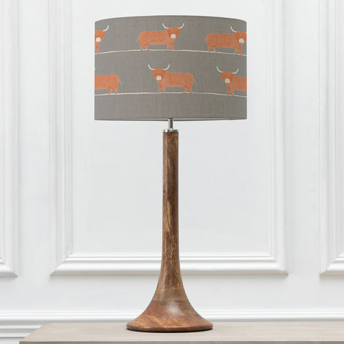 Animal Brown Lighting - Dougal Eva & Kinross Complete Table Lamp Mango/Granite Voyage Maison