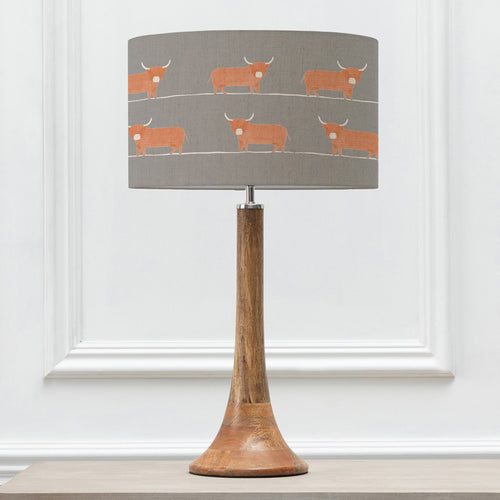 Animal Brown Lighting - Dougal Eva & Kinross Complete Table Lamp Mango/Granite Voyage Maison