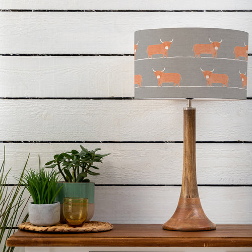 Animal Brown Lighting - Dougal Eva & Kinross Complete Table Lamp Mango/Granite Voyage Maison