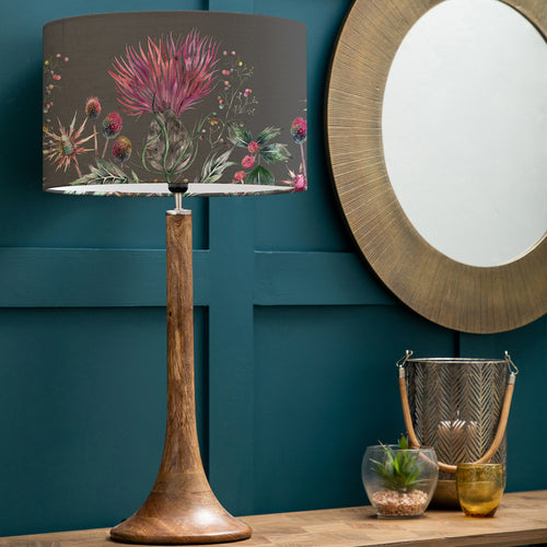 Floral Brown Lighting - Kinross Tall & Elysium Eva  Complete Table Lamp Mango/Onyx Voyage Maison